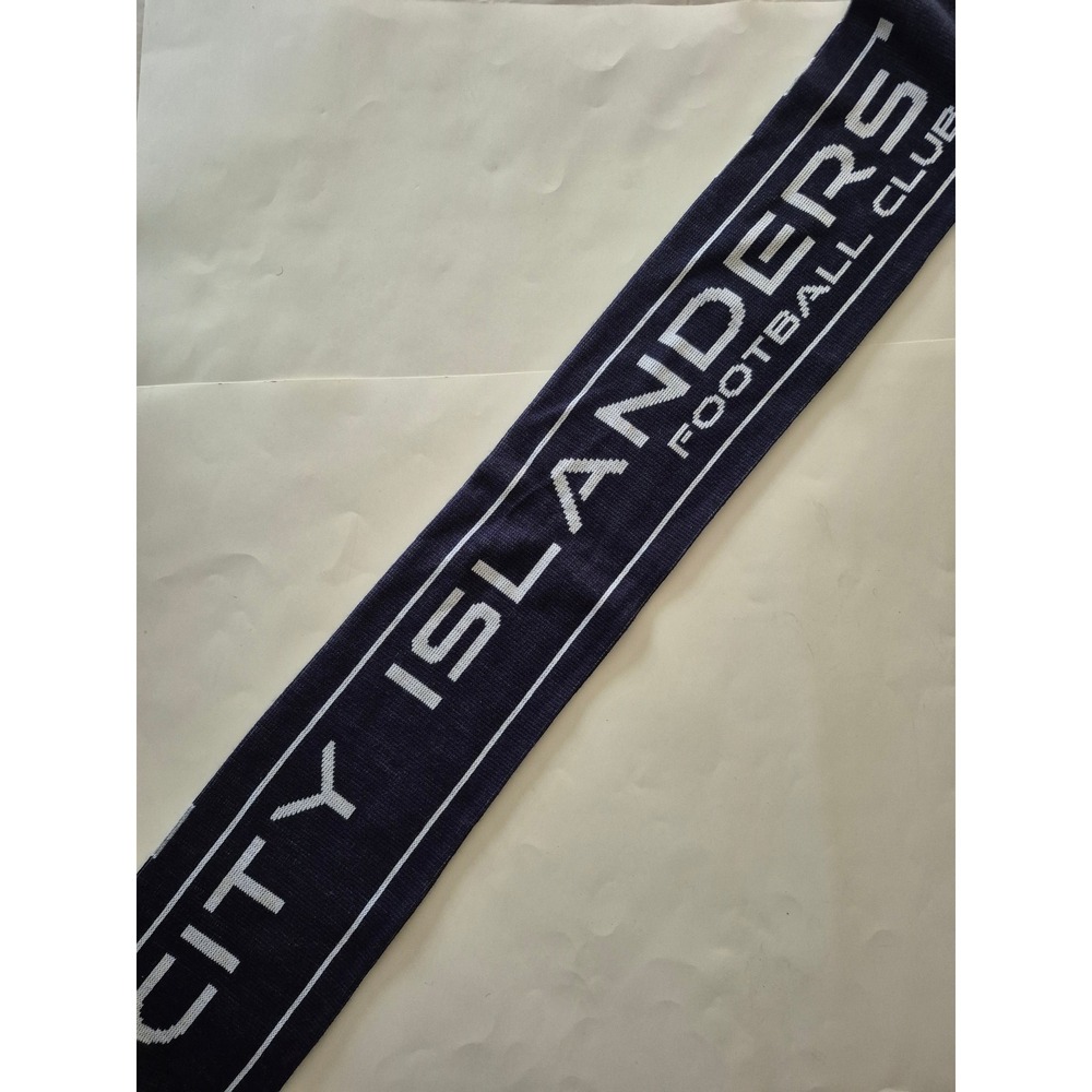 Harrisburg City Islanders Football Club Soccer Scarf Ruffneck Navy Grey Knit USL